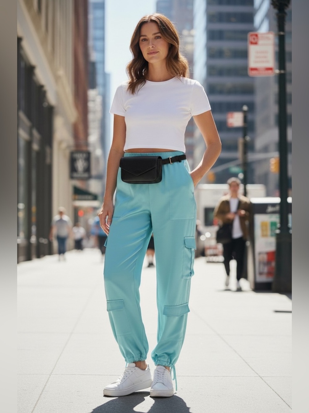 Nicholas Nori Utilitarian Drawcord Pant Blue size 4 - Picture 1 of 15
